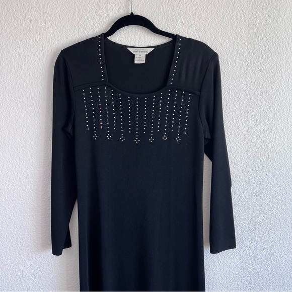 Exclusively Misook Black Rhinestone Maxi Dress - Picture 2 of 15